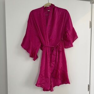 Pink Polka Dot Women's Robe